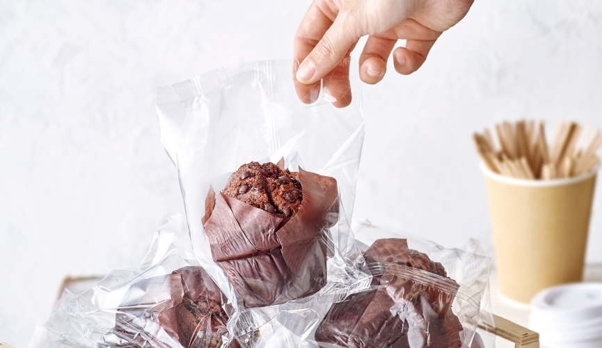 Single wrapped muffins
