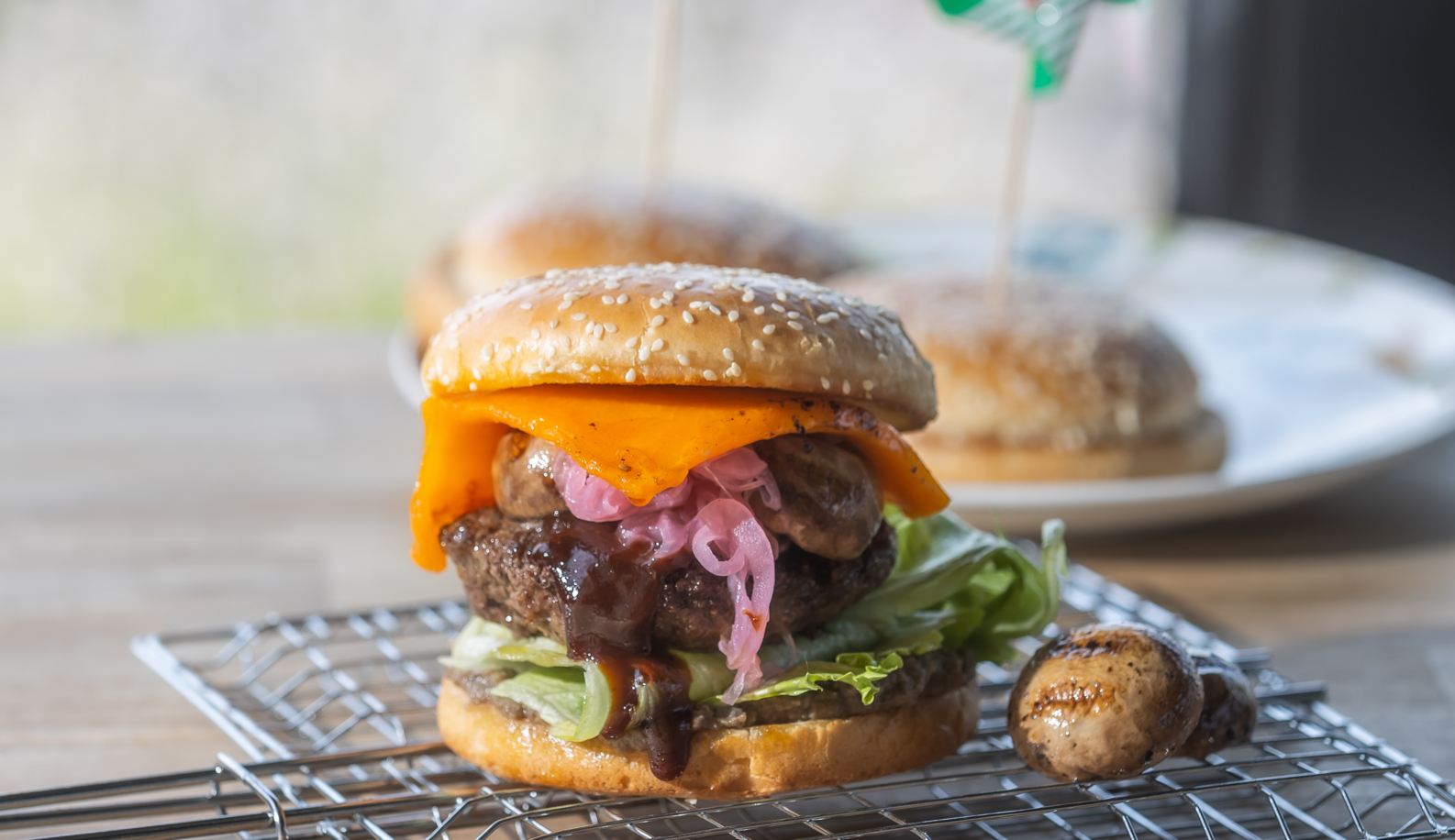 Portobello gombás burger