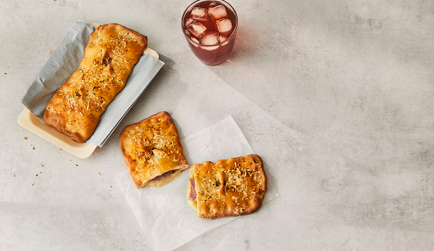 Filled focaccia snacks
