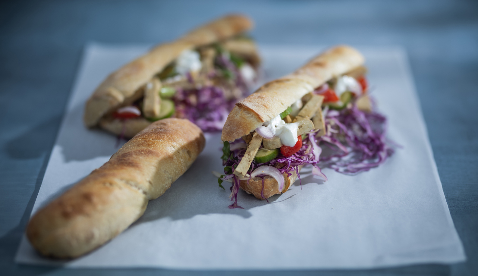 Tofus "gyros" szendvics