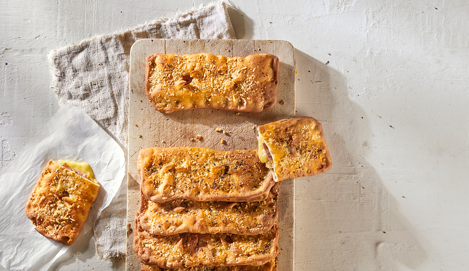 Gefüllte Focaccia-Snacks